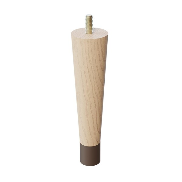 Designs Of Distinction 6" Round Tapered Leg with bolt and 1" Warm Bronze Ferrule - Ash 01240006ASWB6 - main